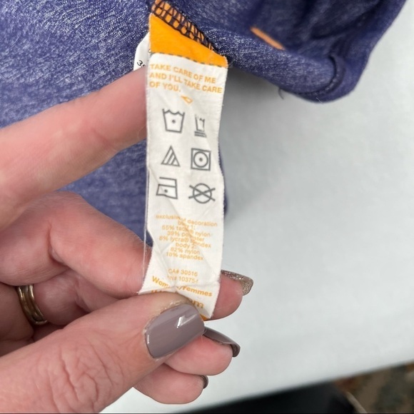 LUCY Womens Sleeveless V-Neck Blue Athletic top Mesh cutouts size: small - Picture 5 of 8